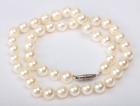 Cultured Pearl, 14K White Gold Necklace