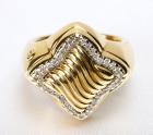 David Yurman Diamond, 18K Yellow Gold Quadrefoil Ring