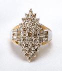 Lady's Diamond, 10K Yellow Gold Cluster Ring