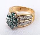 Lady's Fancy Colored Diamond, Colorless Diamond, 14K Yellow Gold Ring