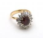 WITHDRAWN - Ruby, Diamond, 18K Yellow Gold Floral Design Ring