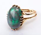 Vintage Opal, 14k Yellow Gold Ring