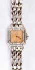 Lady's Cartier Panther Diamond 18K White Gold Wristwatch