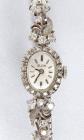 Lady's Vintage Elgin Diamond, 14K White Gold Wristwatch