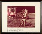 1972 Apollo 17 Gene Cernan signed photo display