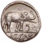 Julius Caesar. Silver Denarius (3.78 g), 49-48 BC EF