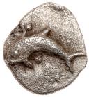 Islands off Thrace, Thasos. Silver Hemiobol (0.32 g), ca. 500-480 BC EF