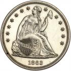 1863 Liberty Seated $1 PCGS Proof 62