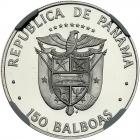 Panama. Platinum 150 Balboas, 1976-FM NGC PF70 UC