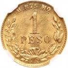 Mexico. Peso, 1895-Mo M NGC MS64 - 2