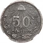 Mexico: Guerrero. 50 Centavos, 1917-GRO NGC EF