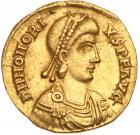 Honorius. Gold Solidus (4.37 g), AD 393-423 Choice VF