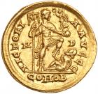 Honorius. Gold Solidus (4.31 g), AD 393-423 EF - 2