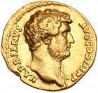 Hadrian. Gold Aureus (6.94 g), AD 117-138 About VF