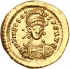 Theodosius II. Gold Solidus (4.38 g), AD 402-450 Choice VF