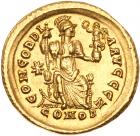 Theodosius II. Gold Solidus (4.43 g), AD 402-450 Nearly EF - 2