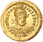 Theodosius II. Gold Solidus (4.27 g), AD 402-450 VF