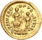 Theodosius II. Gold Solidus (4.27 g), AD 402-450 VF - 2