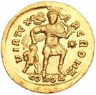 Theodosius II. Gold Solidus (4.40 g), AD 402-450 VF - 2