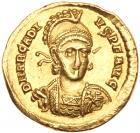 Arcadius. Gold Solidus (4.35 g), AD 383-408 Choice VF