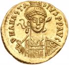 Anastasius I. Gold Solidus (4.41 g), 491-518 Nearly EF