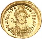 Anastasius I. Gold Solidus (4.42 g), 491-518 Nearly EF