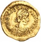 Zeno and Leo, Caesars. Gold Tremissis (1.44 g), AD 475-476 VF