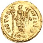 Zeno. Gold Solidus (4.40 g), second reign, AD 476-491 Nearly EF - 2