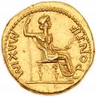 Tiberius. Gold Aureus (19 g), AD 14-37 Nearly Mint State - 2