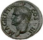 Agrippa. AE as (11.13 g), died 12 BC Nearly Mint State