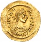 Maurice Tiberius. Gold Semissis (2.10 g), 582-602 About EF