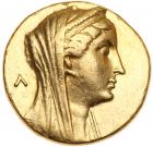 Ptolemaic Kingdom. Ptolemy II Philadelphos, 285-246 BC. Gold Mnaieion Choice VF