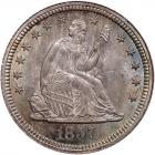 1857 Liberty Seated 25C PCGS MS66