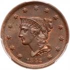 1842 N-2 R1 Small Date PCGS graded MS62 Brown
