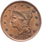 1843 N-10 R3 Petite Head, Small Letters PCGS graded MS64 Brown