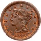 1846 N-7 R3 Small Date PCGS graded MS65 Red & Brown, CAC Approved