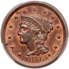 1846 N-9 R2 Small Date PCGS graded MS64+ Red & Brown, CAC Approved