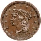 1846 N-14 R3 Tall Date, Repunched 1 PCGS graded MS62 Brown, CAC Approved