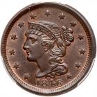 1846 N-18 R1 Small Date PCGS graded MS63 Brown, CAC Approved