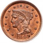 1847 N-6 R1 PCGS graded MS63 Red & Brown, CAC Approved