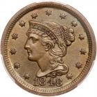 1848 N-2/45 R2 Repunched 18 PCGS graded MS62 Brown, CAC Approved