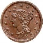 1848 N-4 R4+ Boldly Repunched Date PCGS graded MS62 Brown