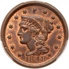 1848 N-7 R2 PCGS graded MS64+ Red & Brown, CAC Approved