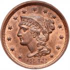 1848 N-9 R1 PCGS graded MS64 Red & Brown, CAC Approved