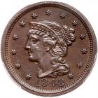 1848 N-36 R5- PCGS graded MS62 Brown