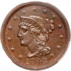 1848 N-37 R4+ PCGS graded MS62 Brown