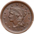 1849 N-17 R3 PCGS graded MS65 Brown, CAC Approved