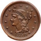 1850 N-5 R4 PCGS graded MS62 Brown