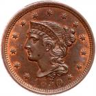 1850 N-6 R1 PCGS graded MS65 Red & Brown, CAC Approved