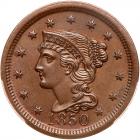 1850 N-19 R1 PCGS graded MS64 Brown, CAC Approved